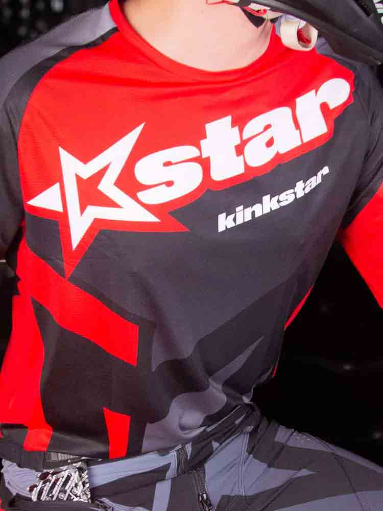 KINKSTAR Slate Fire Shirt - rot-schwarz