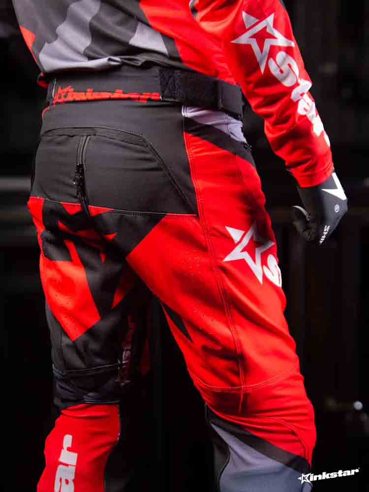 KINKSTAR Slate Fire Pants - rot-schwarz