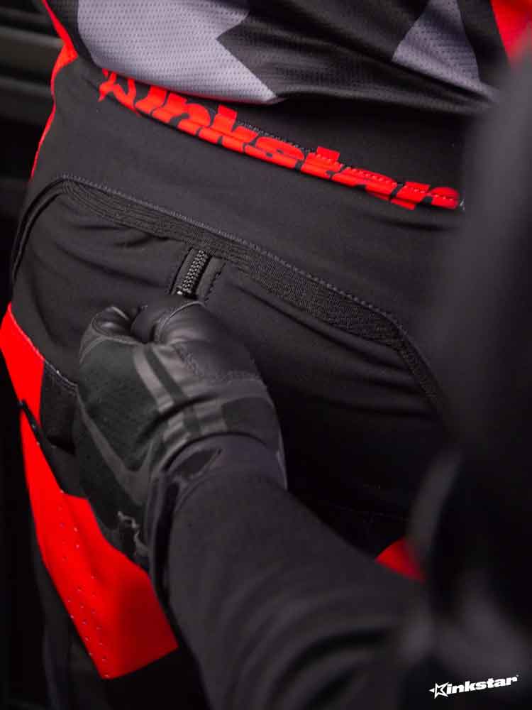 KINKSTAR Slate Fire Pants - rot-schwarz