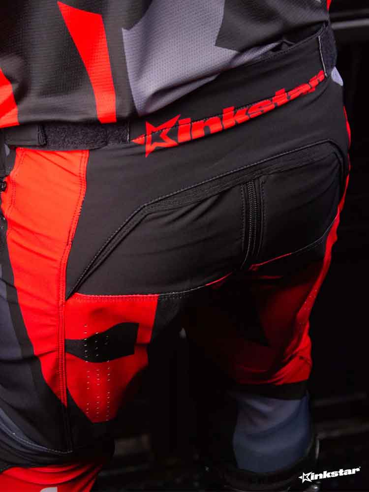 KINKSTAR Slate Fire Pants - rot-schwarz