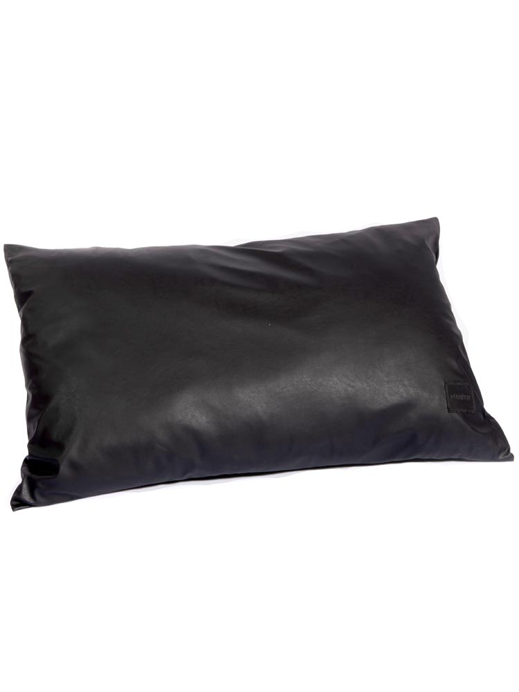 Kissen mit Füllung Lederoptik 60x40cm - schwarz