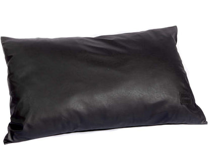 Kissen mit Füllung Lederoptik 60x40cm - schwarz