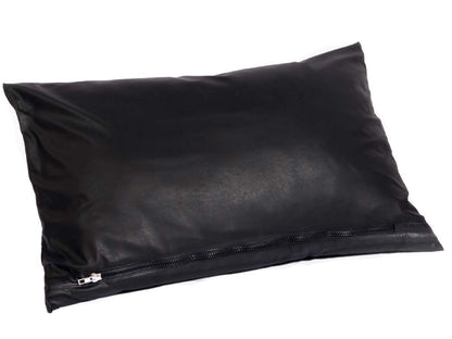 Kissen mit Füllung Lederoptik 60x40cm - schwarz