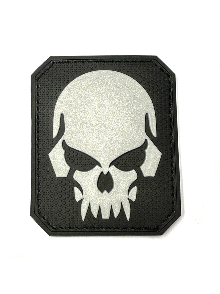 Klettabzeichen 3D Skull schwarz