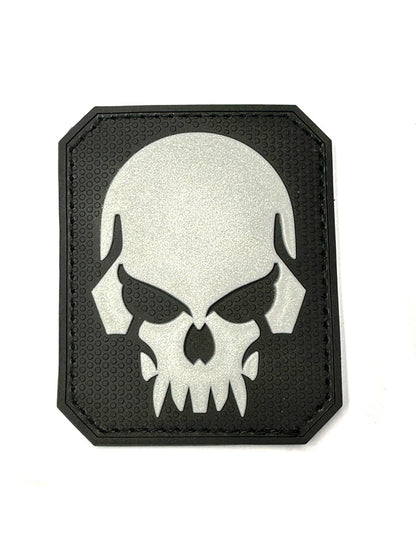 Klettabzeichen 3D Skull schwarz