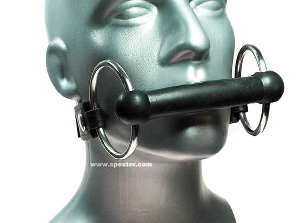 Knebel Beißstange mit Nackenriemen