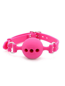 Knebel gelochte Silikonkugel 45mm pink abschliessbar