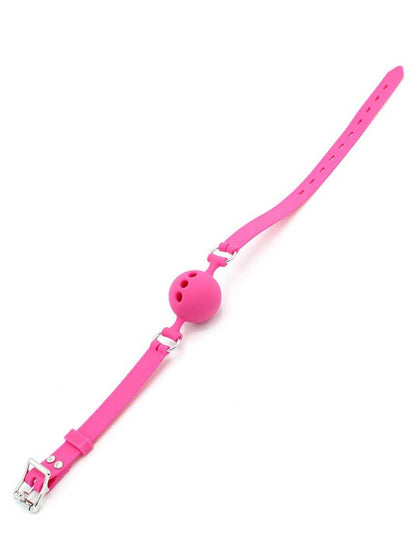Knebel gelochte Silikonkugel 45mm pink abschliessbar