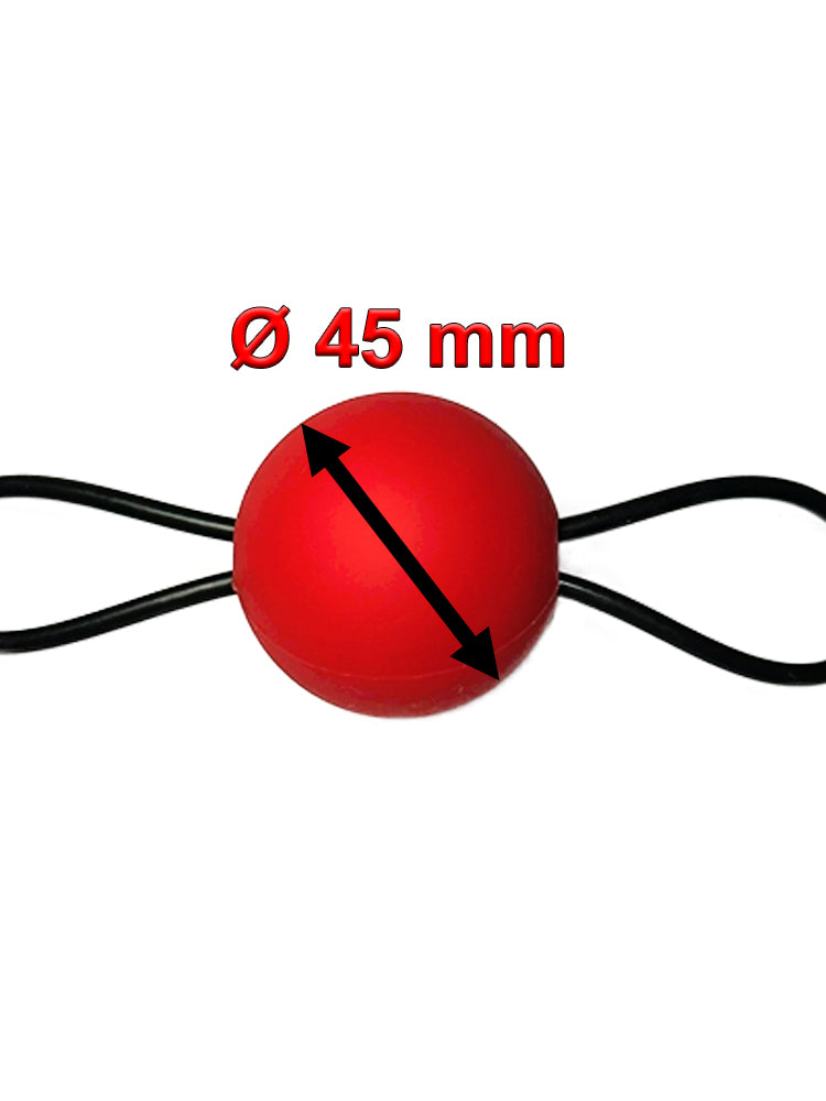 Knebel mit 45mm Silikonkugel S/M rot