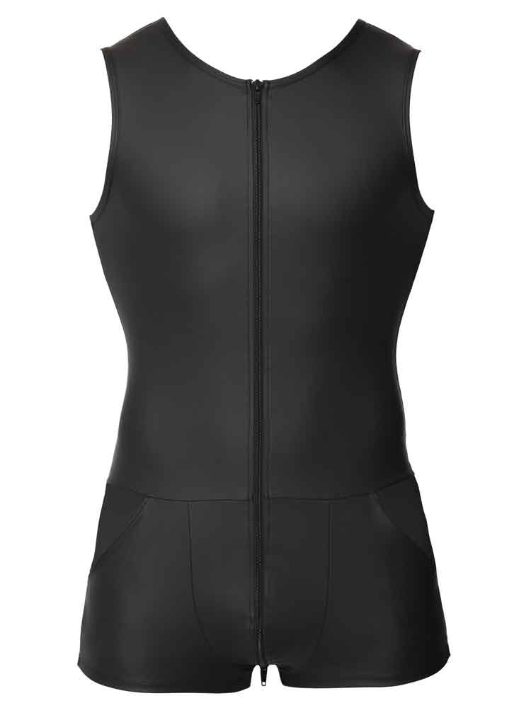 Singlet ärmellos mattlook schwarz