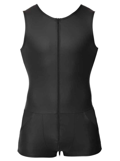 Singlet ärmellos mattlook schwarz