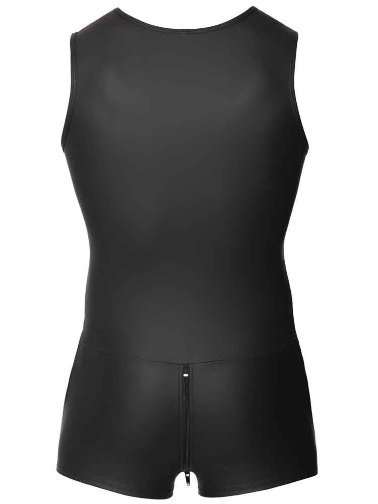 Singlet ärmellos mattlook schwarz