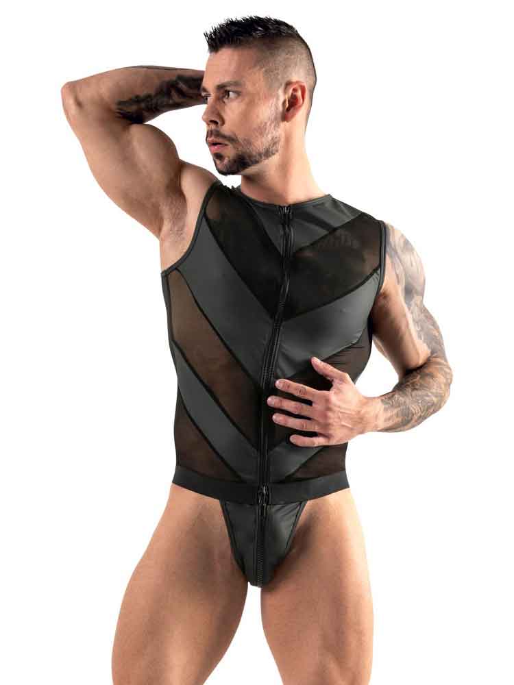 Singlet Jockstrap mattlook schwarz