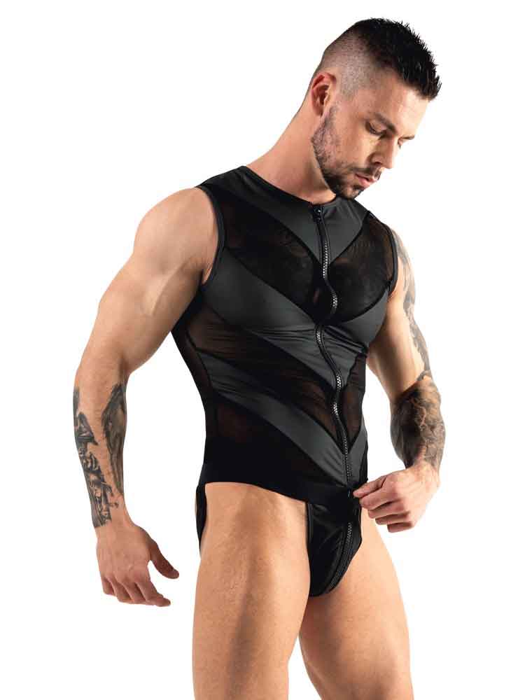 Singlet Jockstrap mattlook schwarz
