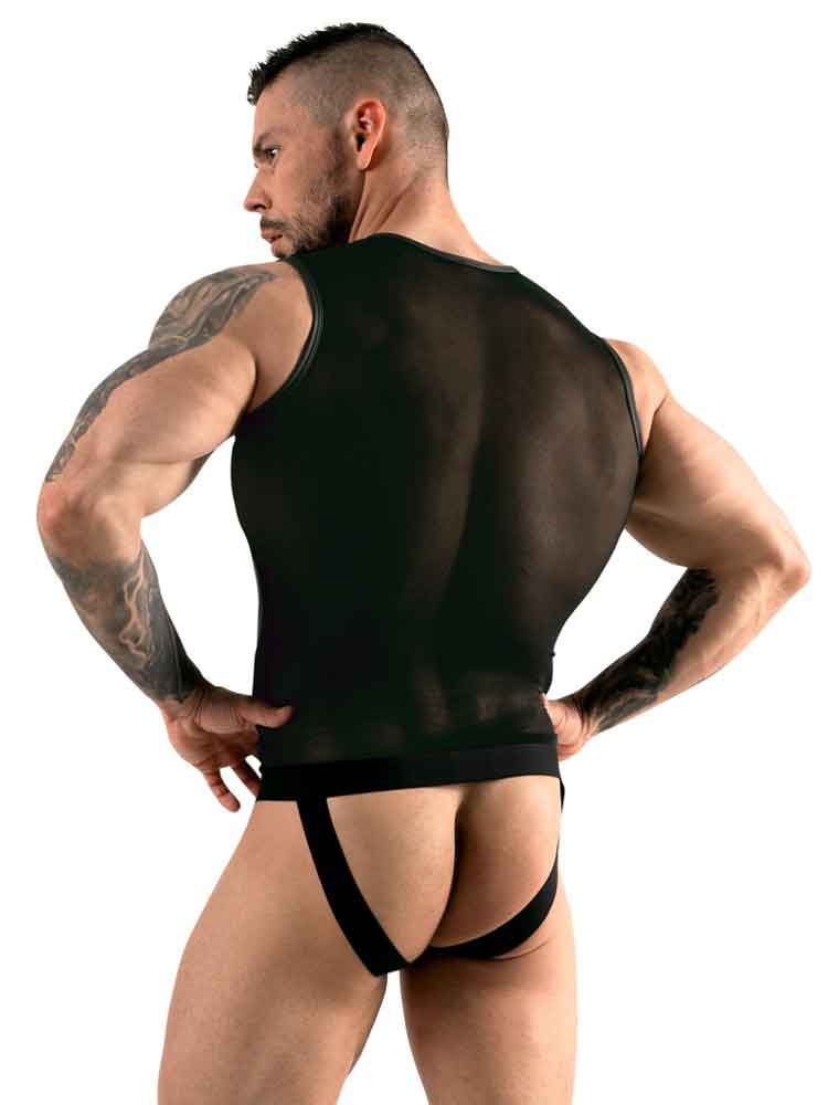 Singlet Jockstrap mattlook schwarz