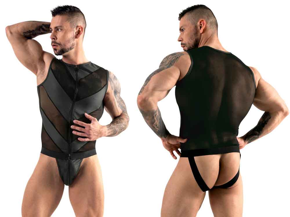 Singlet Jockstrap mattlook schwarz
