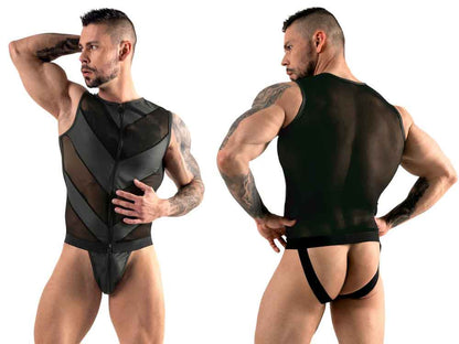 Singlet Jockstrap mattlook schwarz