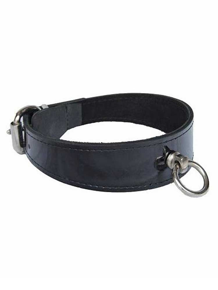 Lack-Leder-Halsband, konisch