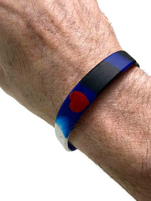 Leather Pride Silikon Armband Farbverlauf