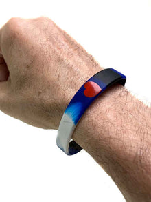 Leather Pride Silikon Armband Farbverlauf