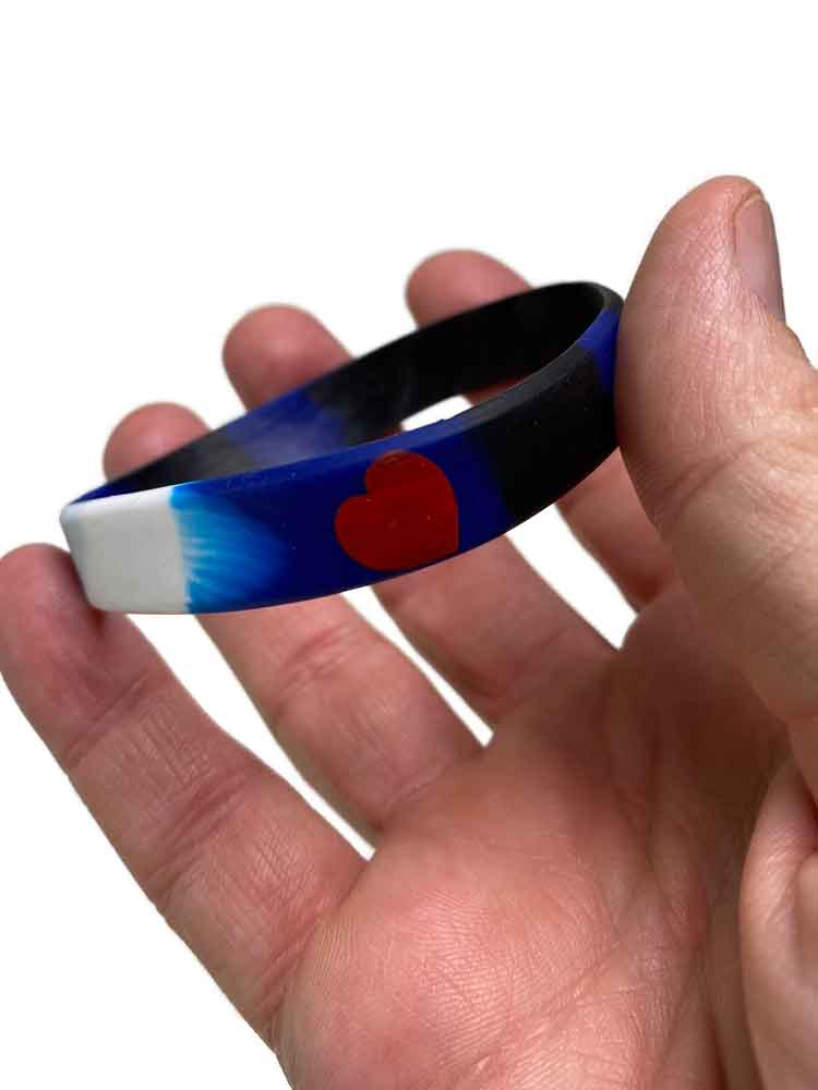 Leather Pride Silikon Armband Farbverlauf