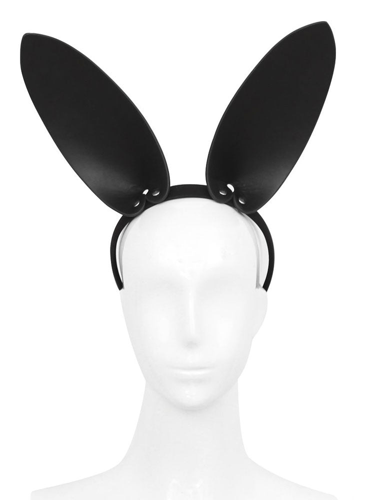 Leder Bunny Ears schwarz