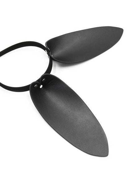 Leder Bunny Ears schwarz