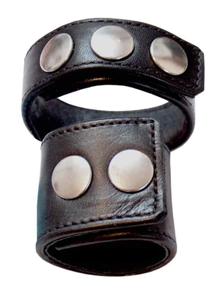 Leder Cockring DOPPEL 21/35