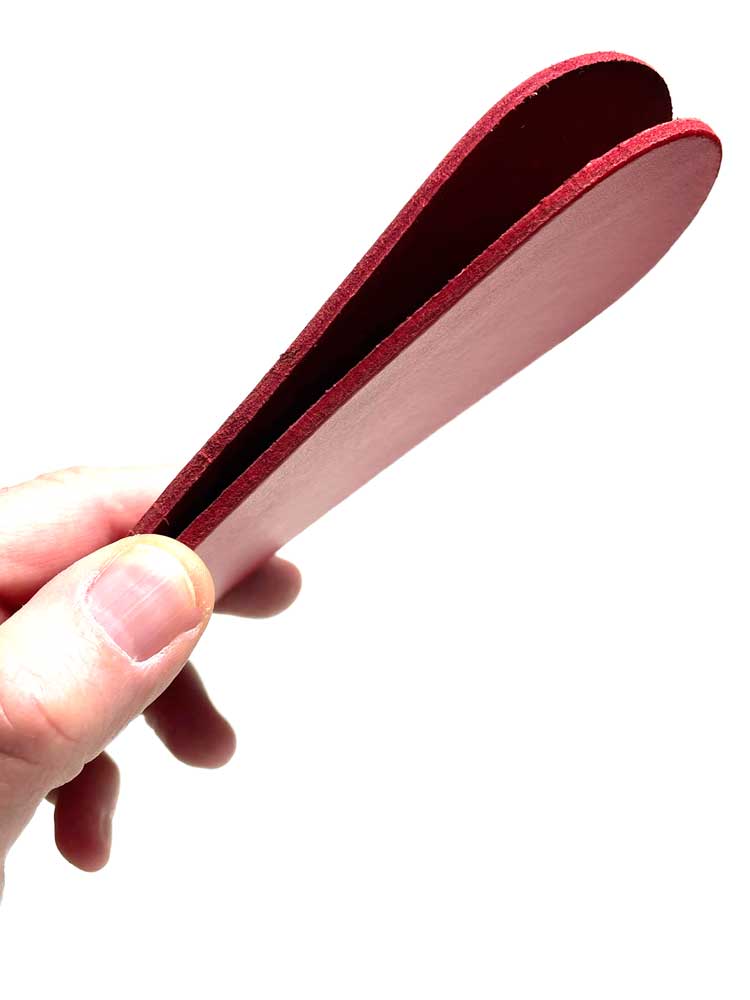Leder-Doppelpaddel rot 31cm