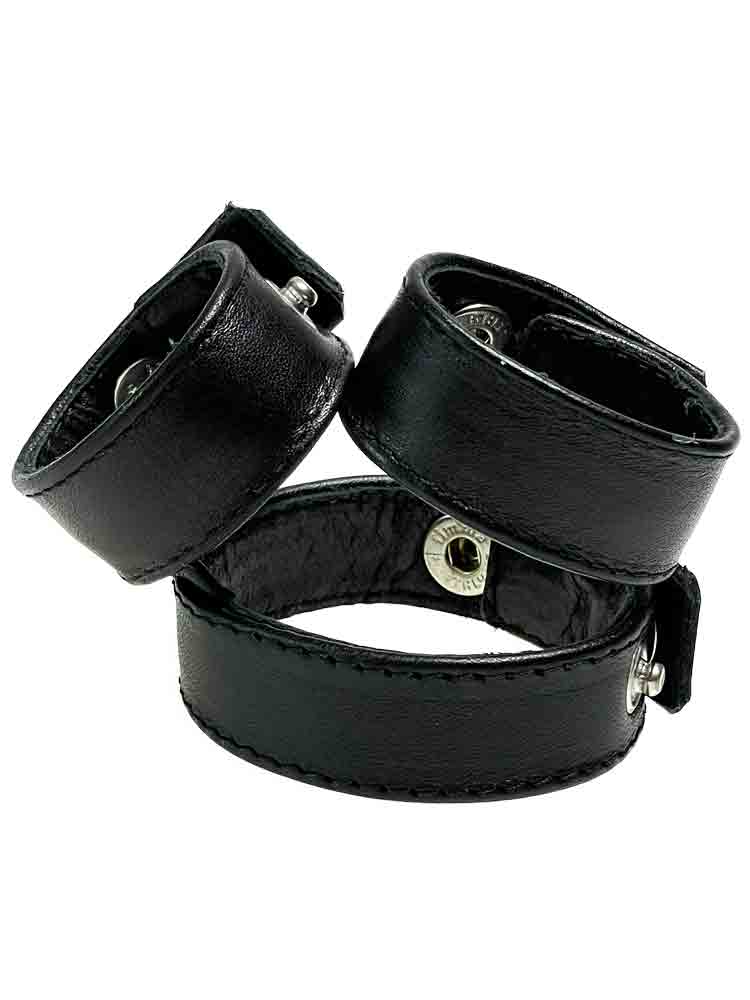 Leder Dreifach-Cockring