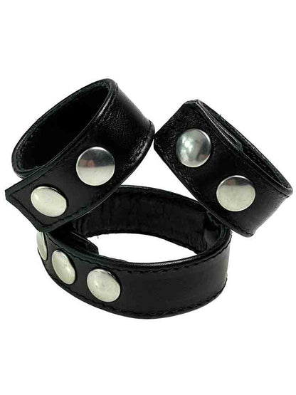 Leder Dreifach-Cockring