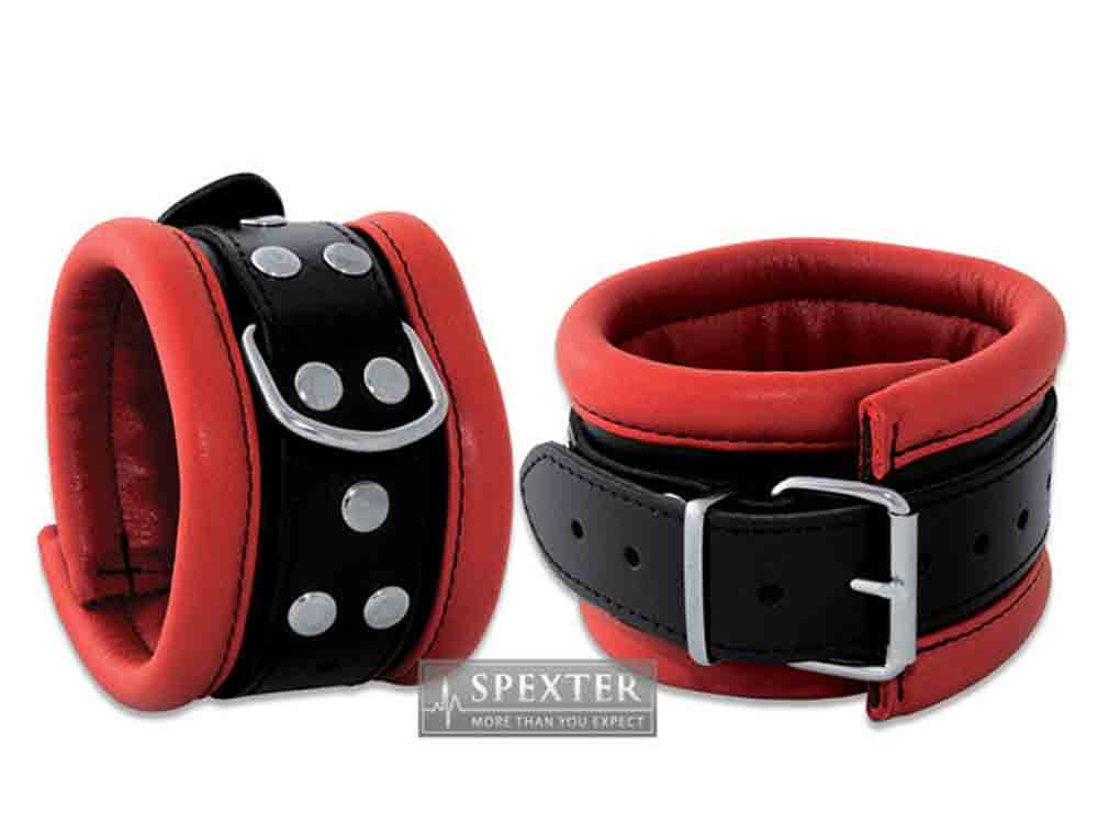 Leder-Fussfessel, rot - 6,5cm
