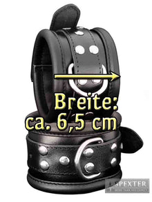 Leder-Fussfessel, schwarz - 6,5cm