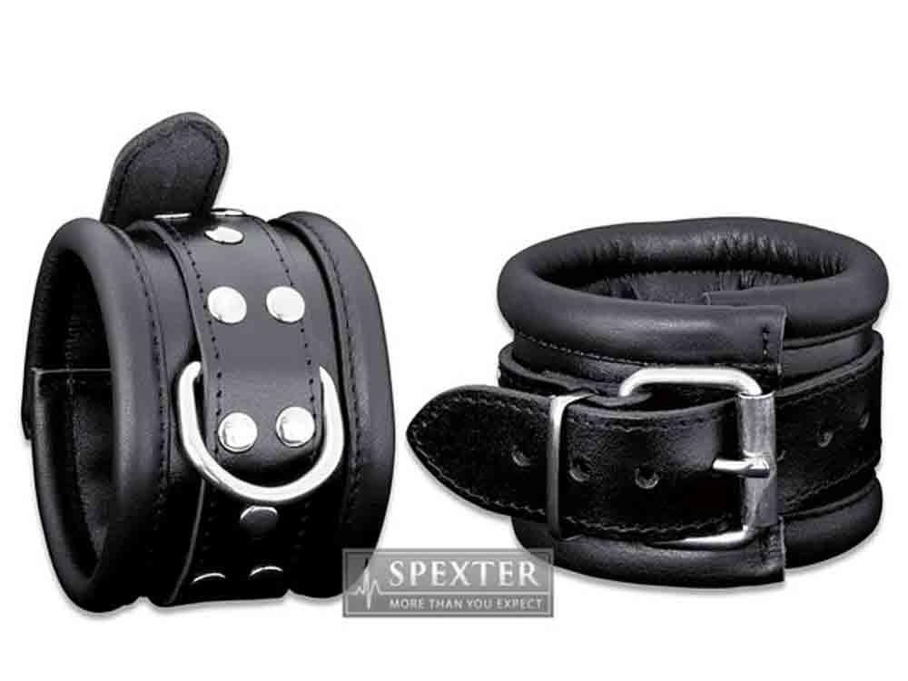 Leder-Fussfessel, schwarz - 6,5cm