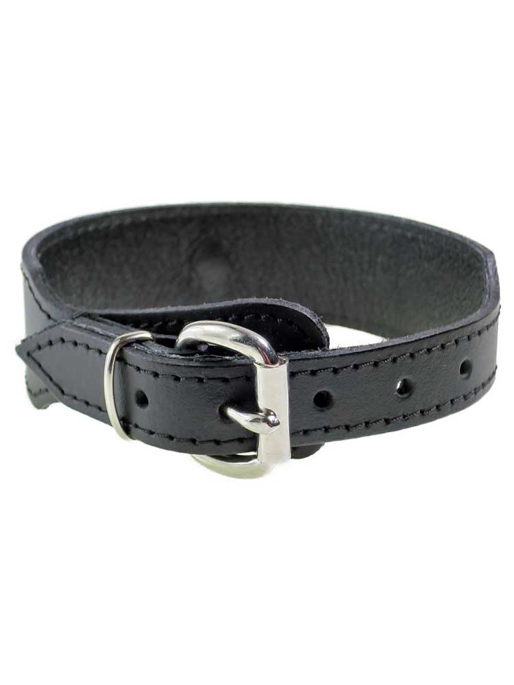 Leder-Halsband PASSION & Ring der O - schwarz