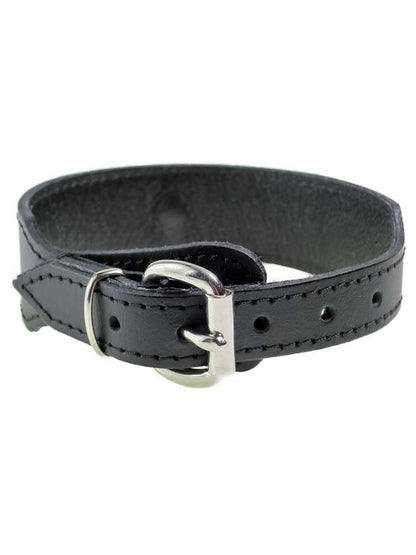 Leder-Halsband PASSION & Ring der O - schwarz