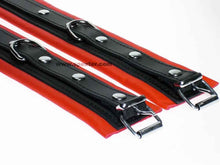 Leder-Handfesseln, rot - 5 cm