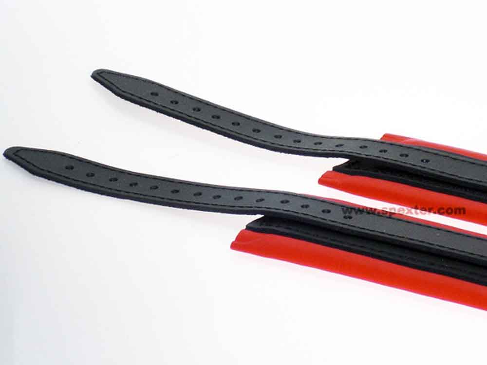 Leder-Handfesseln, rot - 5 cm