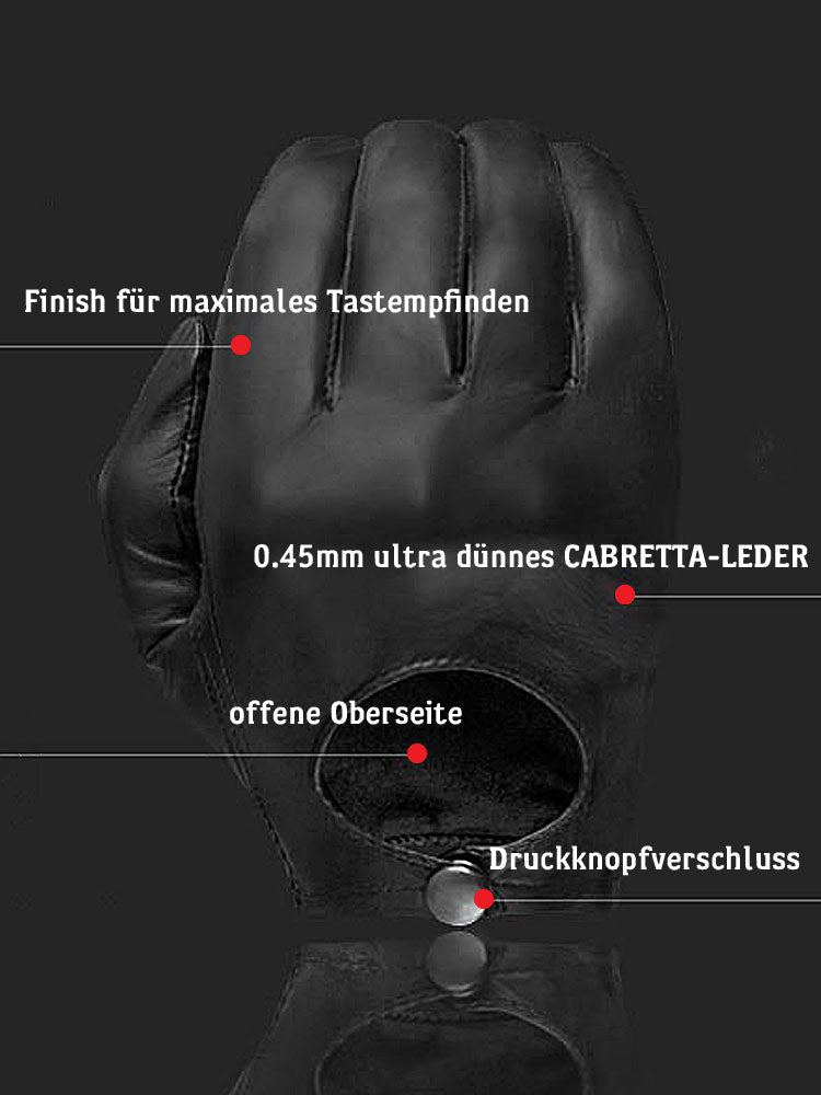 Leder-Handschuhe DELUXE offen