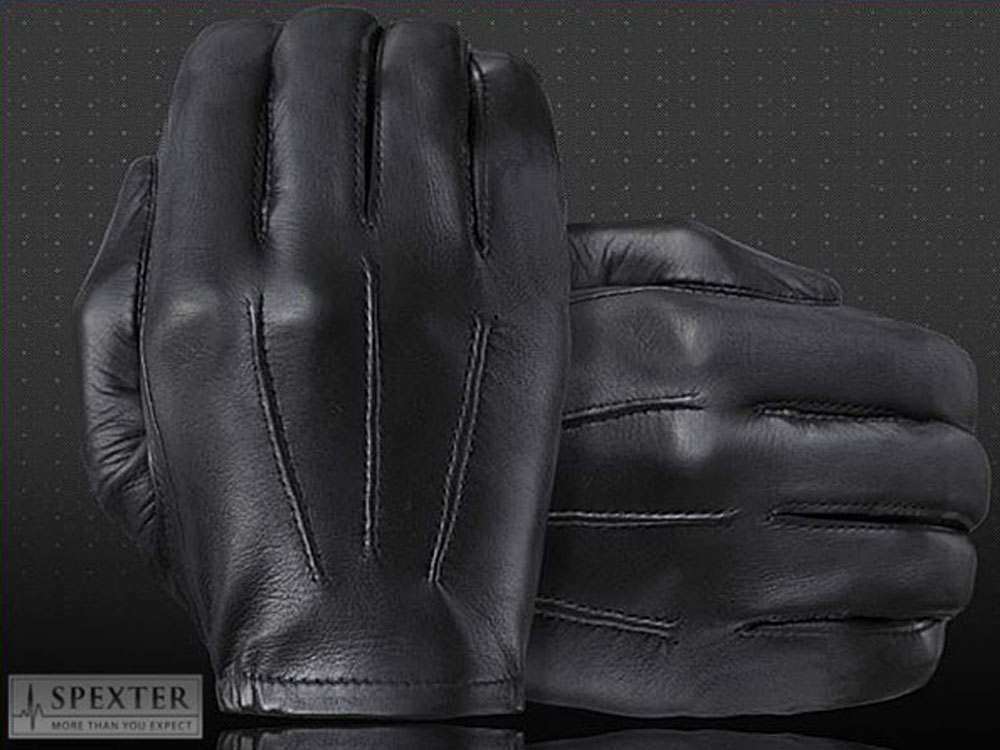 Leder-Handschuhe DELUXE POLICE CLASSIC SCHWARZ