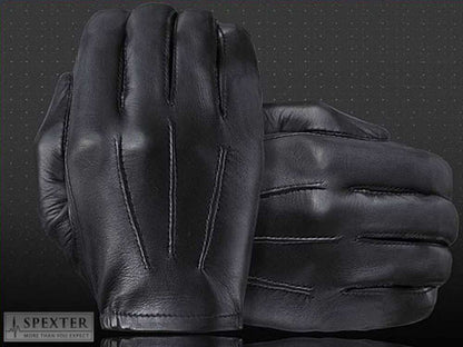 Leder-Handschuhe DELUXE POLICE CLASSIC SCHWARZ