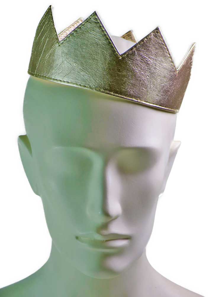Leder-Krone für Kings and Queens - gold