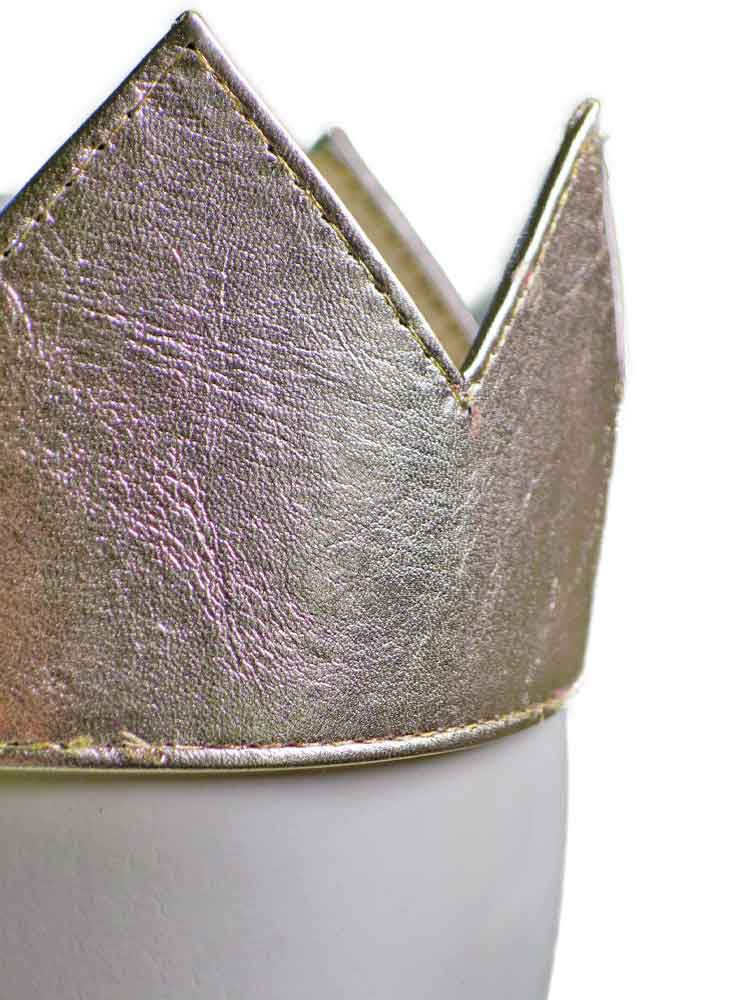 Leder-Krone für Kings and Queens - gold
