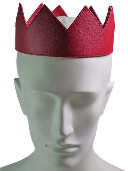Leder-Krone für Kings and Queens - rot