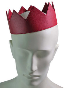 Leder-Krone für Kings and Queens - rot