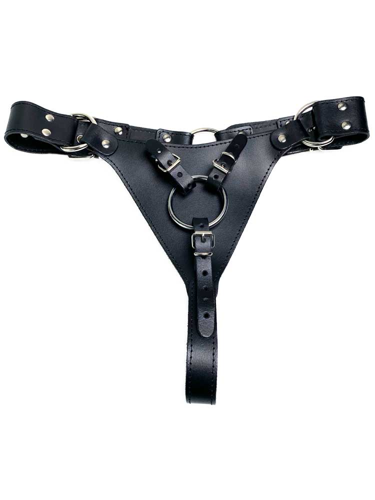 Leder-Strap-on Dildo-Harness WOMAN