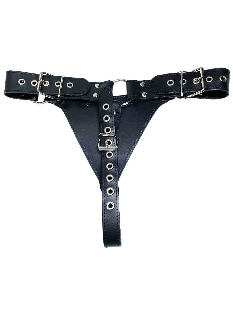 Leder-Strap-on Dildo-Harness WOMAN