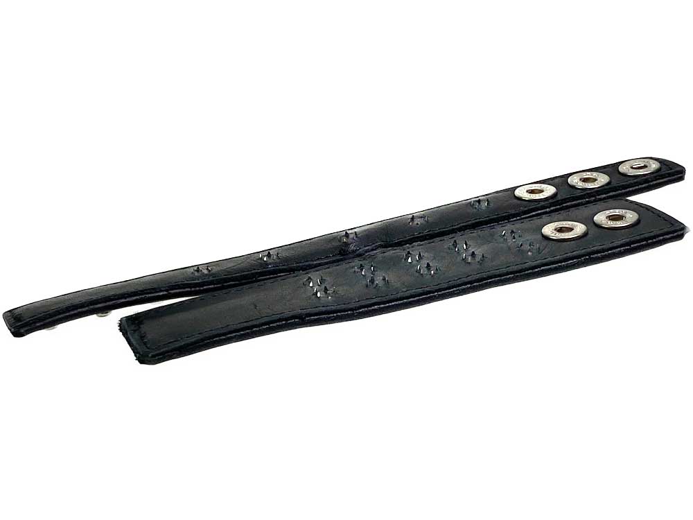 Leder Duo Cockring 21/35 mit Spikes