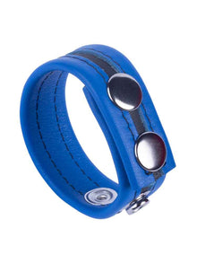 Leder-Cockring TIPPY blau-schwarz