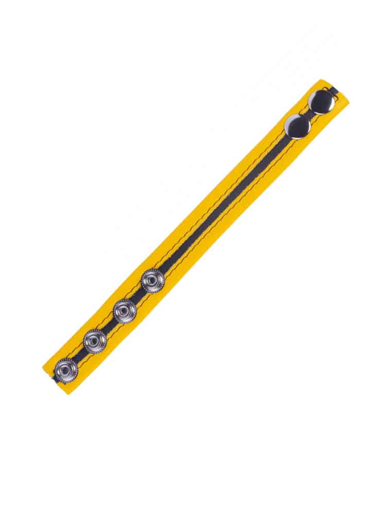 Leder-Cockring TIPPY gelb-schwarz